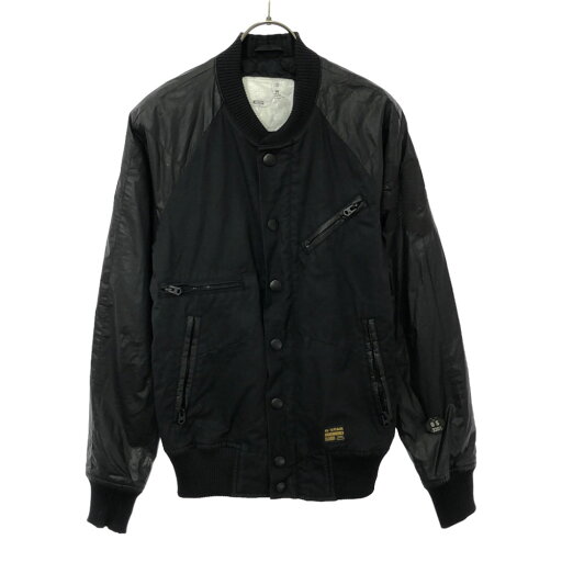 古着 G-STAR RAW ジースターロウ ジップジャケット S ブラック 裏地付き 異素材 メンズ 【中古】 古着 G-STAR RAW ジースターロウ ジップジャケット S ブラック 裏地付き 異素材 メンズ 【中古】