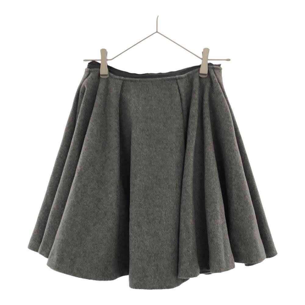 古着 ジンジャーエール GINGERALE 日本製 ウール ミニ丈 フレアスカート 2 グレー レディース 【中古】