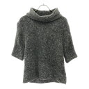 古着 miss chloe ミスクロエ アルパカブレンド 半袖 タートルネック ニット 40 グレー系 セーター レディース 【中古】 【PD】