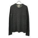 古着 FACTOTUM ファクトタム 日本製 ウールブレンド 長袖 リブニット セーター 44 ブラック系 レディース 【中古】 【PD】