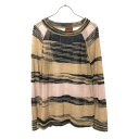 古着 Missoni ミッソーニ イタリア製 ウールブレンド ボーダー柄 長袖 セーター 42 ベージュ系 ニット レディース 【中古】 【PD】