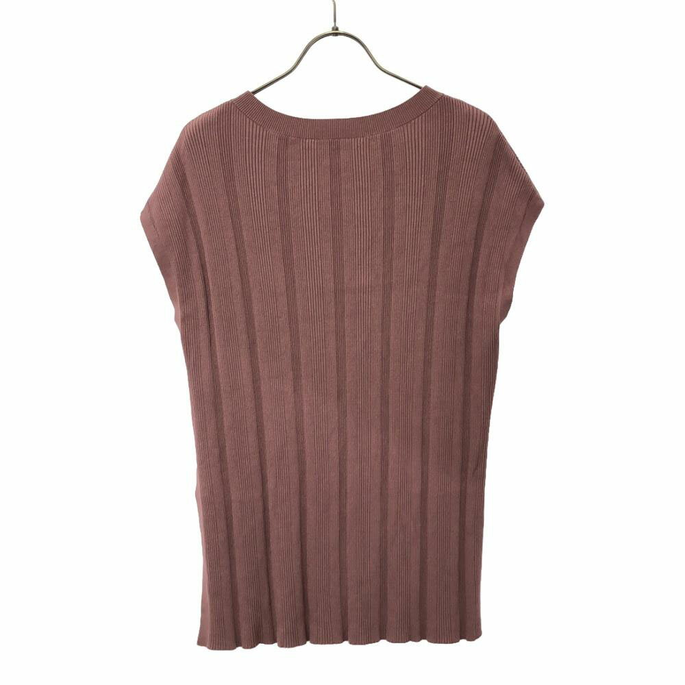 古着 SNIDEL スナイデル SWNO202004 リブ ノースリーブ Vネック セーター F ピンク系 ニット レディース 【中古】