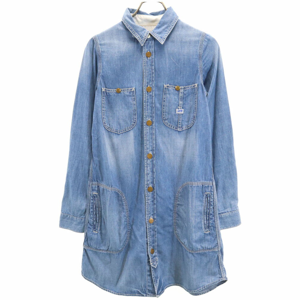 古着 Lee リー 長袖 デニム シャツワンピース M レディース 【中古】
