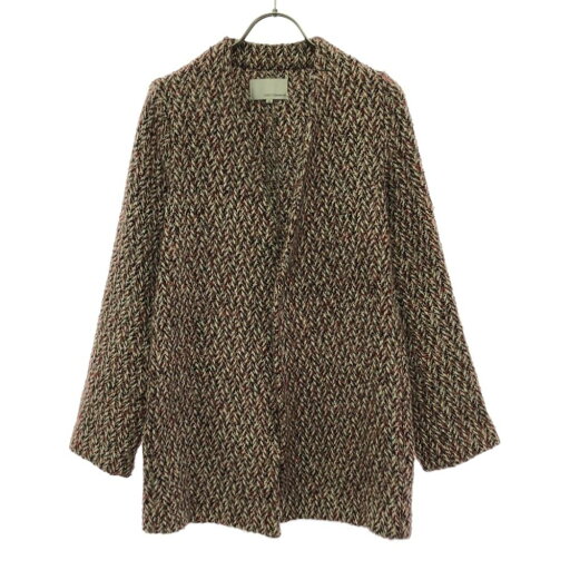 古着 gout commun グーコミューン ノーカラージャケット 38 レッド系 レディース 【中古】 【PD】 古着 gout commun グーコミューン ノーカラージャケット 38 レッド系 レディース 【中古】 【PD】