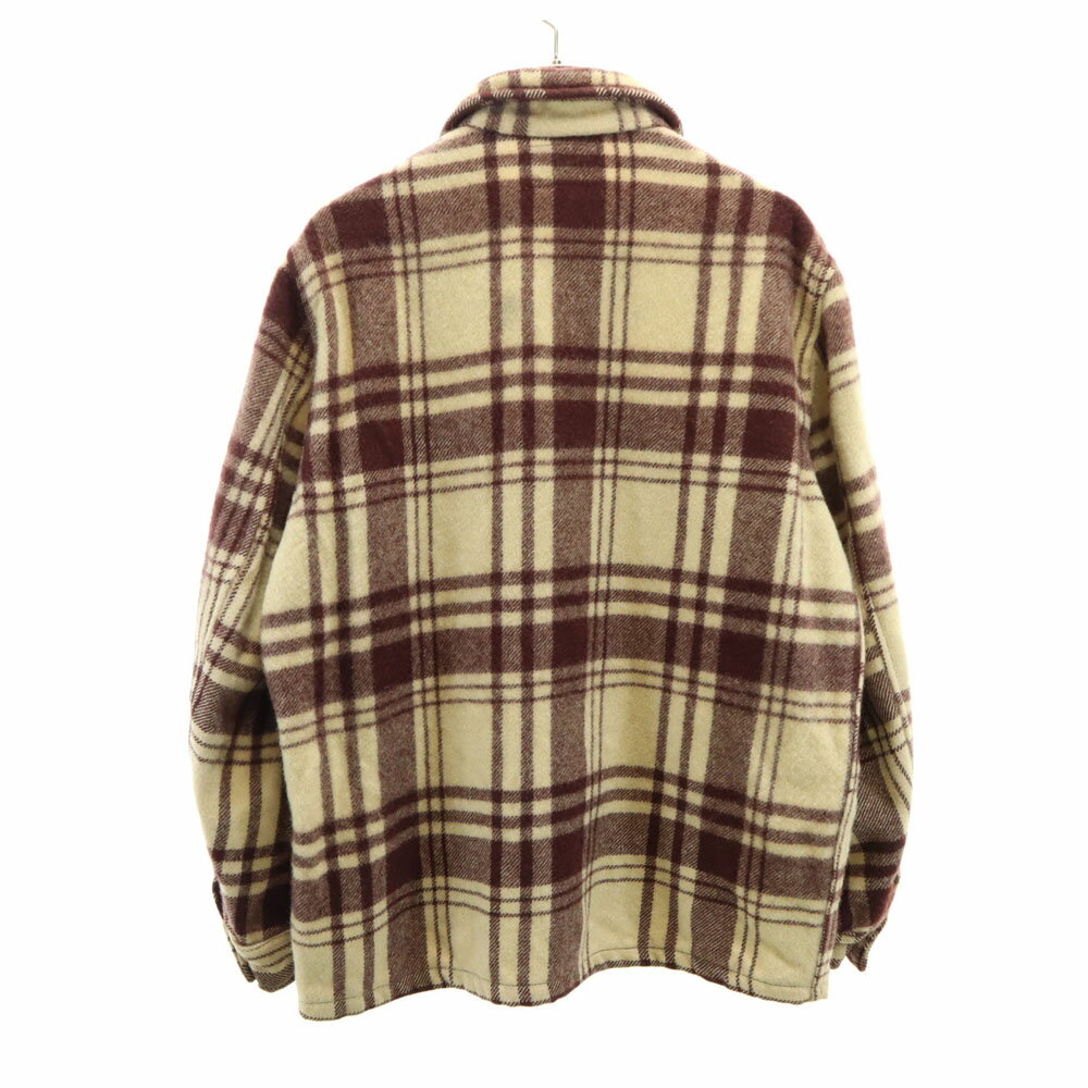 古着 Field Stream 50s ヴィンテージ 長袖 ウール シャツジャケット M ベージュ 他 メンズ 【中古】 【PD】