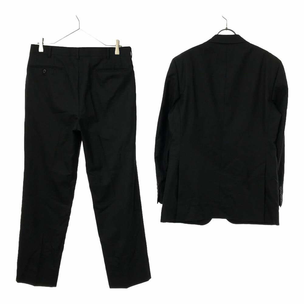 古着 Aquascutum アクアスキュータム 日本製 ウール100% スーツ 上下 セットアップ 92A5 チャコールグレー メンズ 【中古】