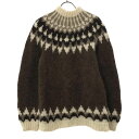 古着 OLD オールド 長袖 ハイネック セーター ブラウン ニット メンズ 【中古】