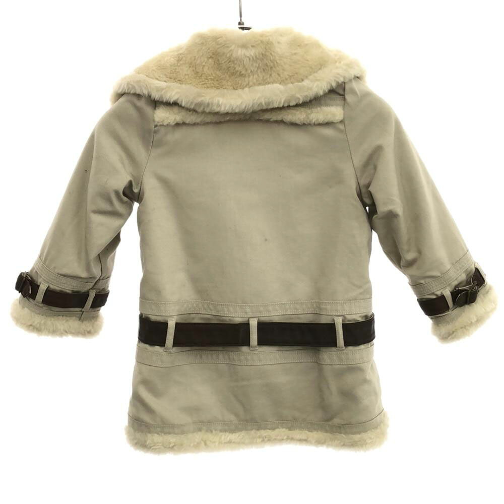 古着 BURBERRY バーバリー ジップ コート 3Y 98cm ベージュ フェイクファー裏地付き キッズ 中古 PD space01-10673785 古着、USED専門百貨店BIG2nd サンプル画像2