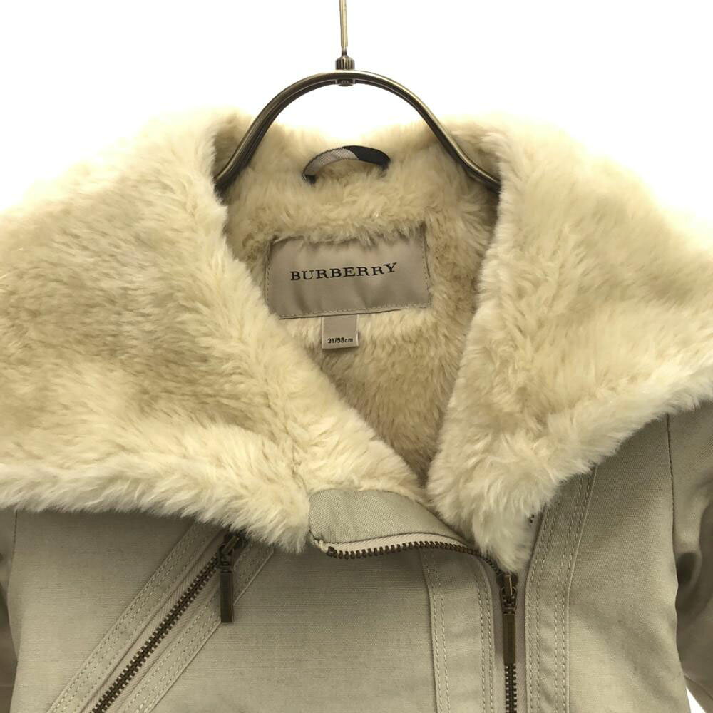 古着 BURBERRY バーバリー ジップ コート 3Y 98cm ベージュ フェイクファー裏地付き キッズ 中古 PD space01-10673785 古着、USED専門百貨店BIG2nd サンプル画像3