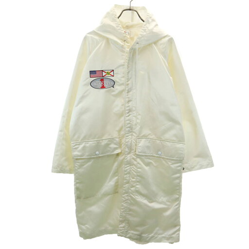 古着 CIGARETTE 90s オールド USA製 ベンチコート M ホワイト ナイロンコート メンズ 【中古】 【PD】 古着 CIGARETTE 90s オールド USA製 ベンチコート M ホワイト ナイロンコート メンズ 【中古】 【PD】