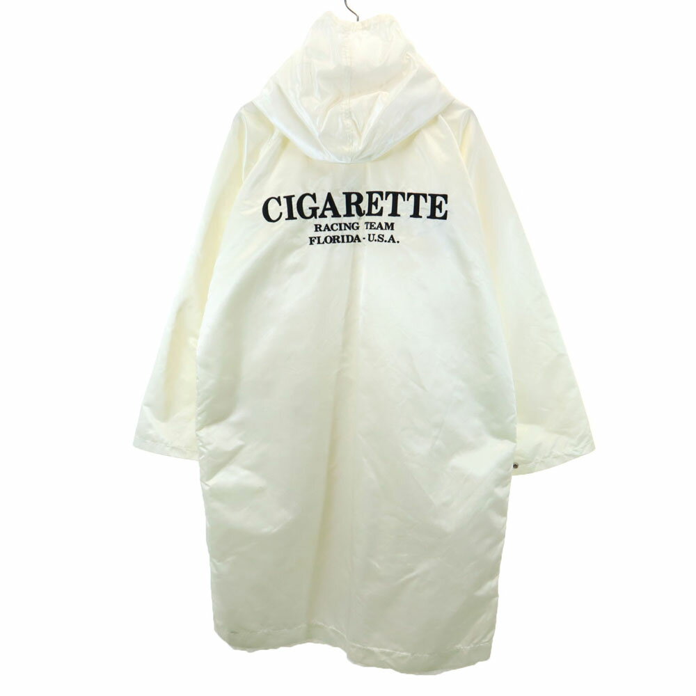 古着 CIGARETTE 90s オールド USA製 ベンチコート M ホワイト ナイロンコート メンズ 【中古】 【PD】