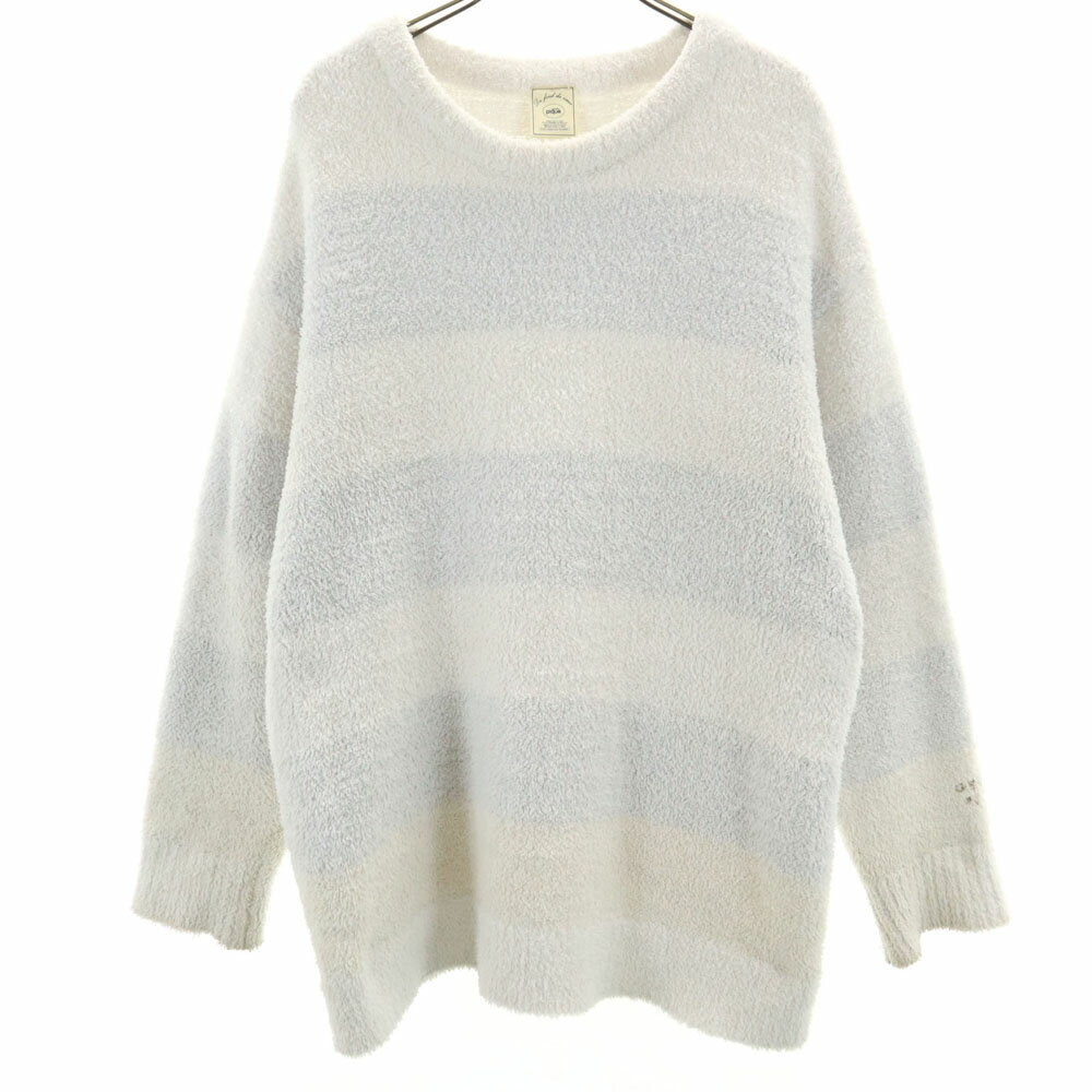 古着 gelato pique ジェラートピケ ボーダー柄 長袖 ルームウェア F ホワイト 他 レディース 【中古】 【PD】