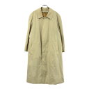 古着 Aquascutum アクアスキュータム 80s 90s 英国製 オールド ステンカラーコート ベージュ 比翼ボタン メンズ 【中古】