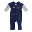 古着 mikihouse ミキハウス ダブルb オールインワン 80 ネイビー DOUBLE.B ベビー カバーオール ロンパ..