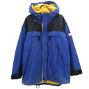 古着 TOMMY HILFIGER トミーヒルフィガー 90s オールド フラッグタグ ナイロンジャケット M ブルー系 裏フリース メンズ 【中古】 【PD】