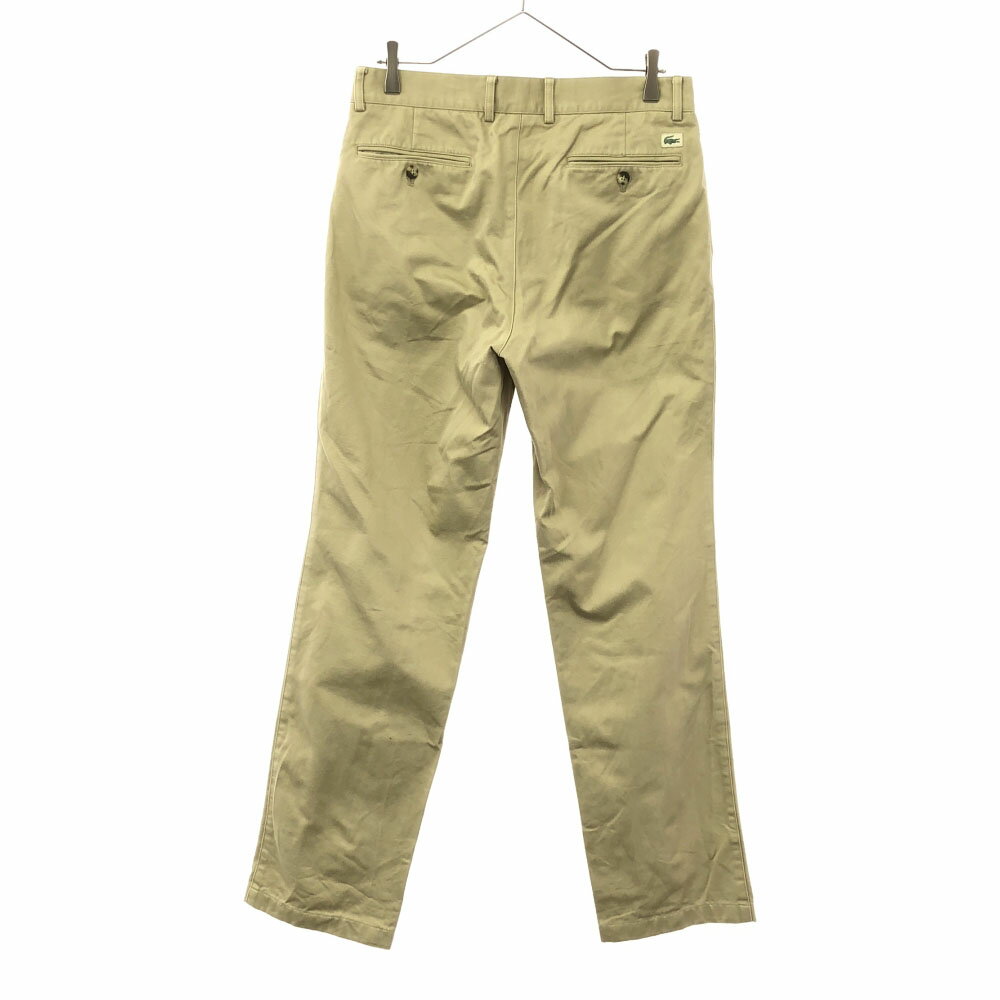 古着 LACOSTE ラコステ ロゴワッペン コットン チノパンツ 79 ベージュ メンズ 【中古】