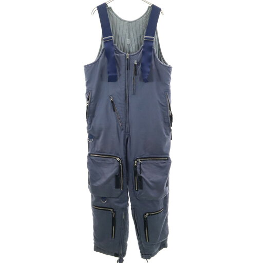 古着 OLD オールド ワーク オーバーオール グレー系 中綿入り メンズ 【中古】 古着 OLD オールド ワーク オーバーオール グレー系 中綿入り メンズ 【中古】