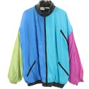 古着 AVIAT SPORTIF 90s シルク オールド ジャケット XL ブルー 他 メンズ 【中古】 【PD】