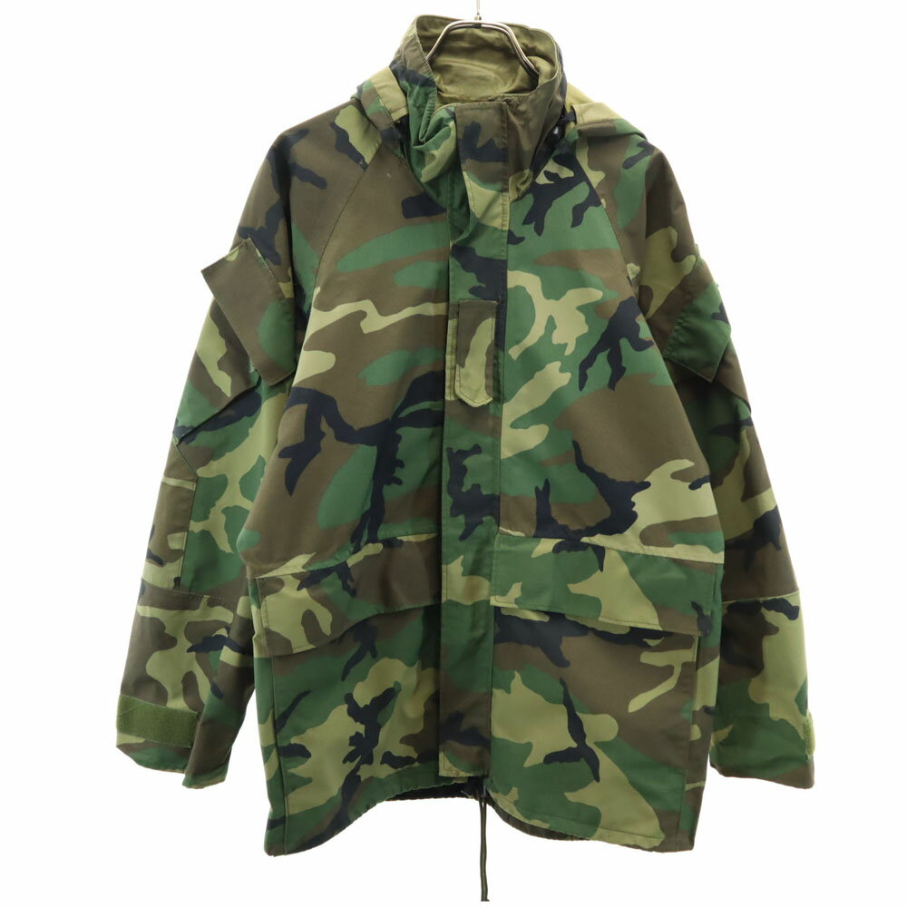 古着 US ARMY アメリカ軍 90s GEN後期 GORE-TEX ウッドランドカモ ECWCS オールド マウンテンパーカー S カーキ ミリタリー メンズ 【中古】