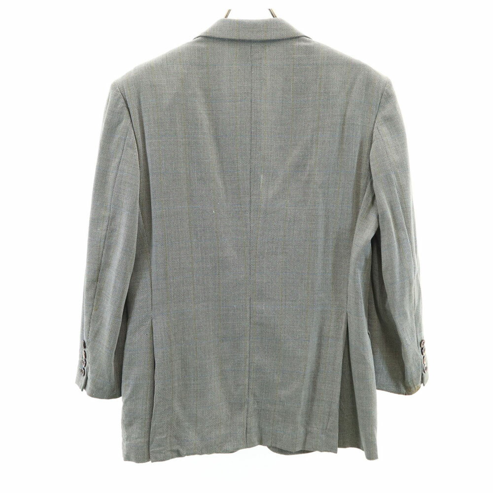 古着 Burberrys バーバリーズ 90s ウールブレンド 日本製 三陽商会 オールド チェック 長袖 テーラードジャケット 94-84-165 グレー系 サイドベンツ メンズ 【中古】 【PD】