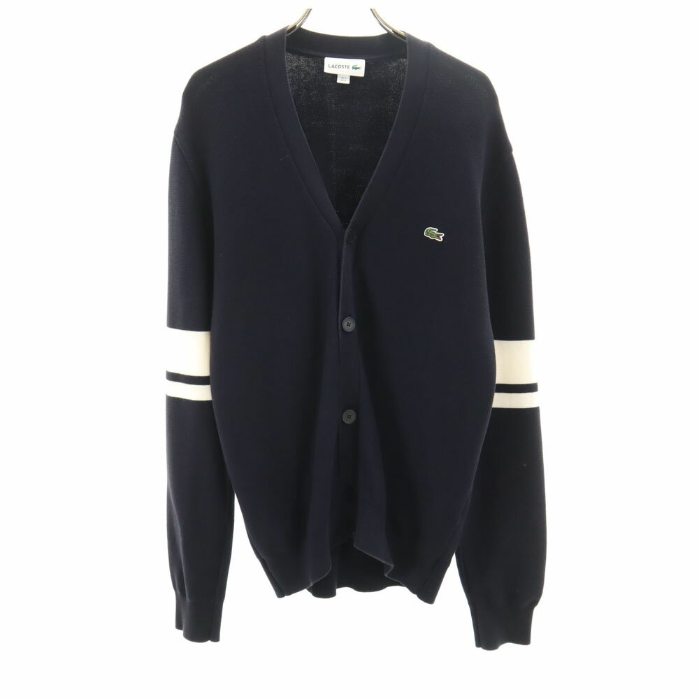 ラコステ 長袖 ニットカーディガン S ネイビー系 LACOSTE メンズ 【詳細】品質詳細不明。全体的に毛羽立ち、お腹あたりに白い汚れあり。ご理解の上ご購入をお願いいたします。 コンディションについて ブランドラコステ / LACOSTE アイテムニットカーディガン サイズ表記S参考サイズ：メンズSサイズ 着丈約69cm身幅約48cm肩幅約48cm袖丈約68cm 素材不明 カラーネイビー系 商品番号fre-97456 サイズガイドはこちら ※サイズに関しまして実寸も参考にお願いいたします。(サイズ不明、男女どちらか不明、紳士服のサイズ表記など当店でもサイズがわからない商品がありますので実寸サイズのご確認をお願い致します。) ※男女兼用や男女不明な商品がありますがモールカテゴリでは男女どちらか選択をしなければなりませんのでご不明な点はお問い合わせお願い致します。 ※商品は写真のものがすべてとなります。 ※素材表記はなるべく写真にて収めていますが、欠損、不明な点があればお問い合わせください。 ※状態は当社独自の基準です。 ※測定値の若干の誤差はご了承ください。 ※「在庫有り」の表示であっても、必ずしも在庫を保証するものではありません。 掲載商品について、他モールとも在庫を共有しております。 完売の場合は、誠にご迷惑をお掛けいたしますが、ご注文をキャンセルさせていただく場合がございます。予めご了承ください。