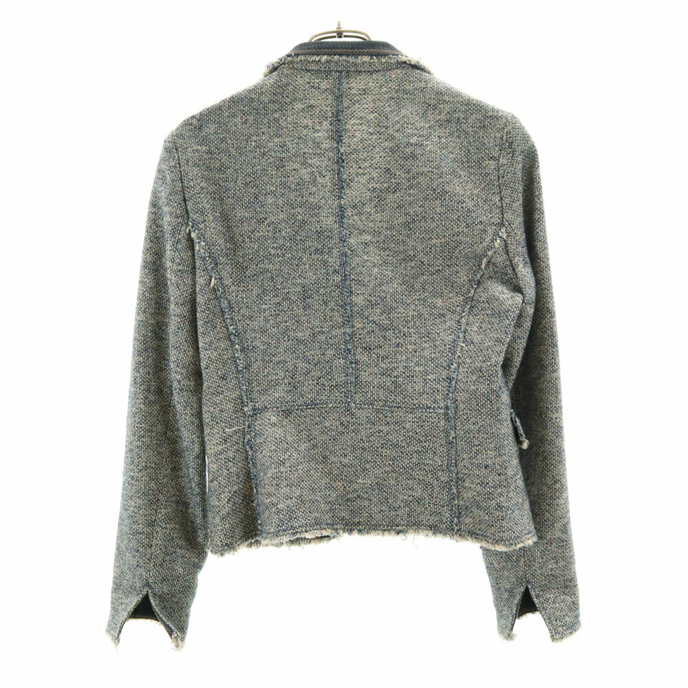 古着 キヨコ タカセ 日本製 ツイード テーラードジャケット 9 インディゴ 他 ブレザー レディース 【中古】 【PD】