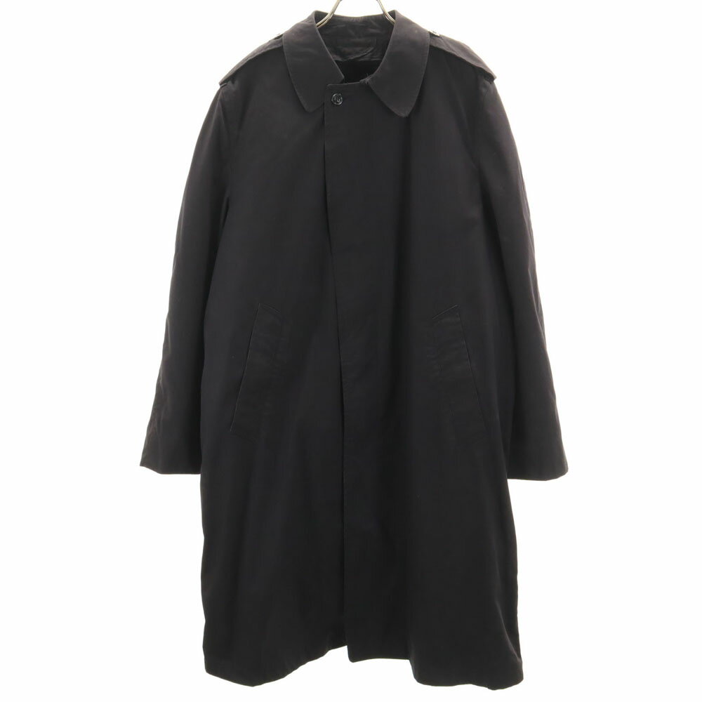 古着 US NAVY アメリカ海軍 70s ヴィンテージ DLA オールウェザーコート レインコート 40R チャコールブラック ライナー付き メンズ 【中古】...