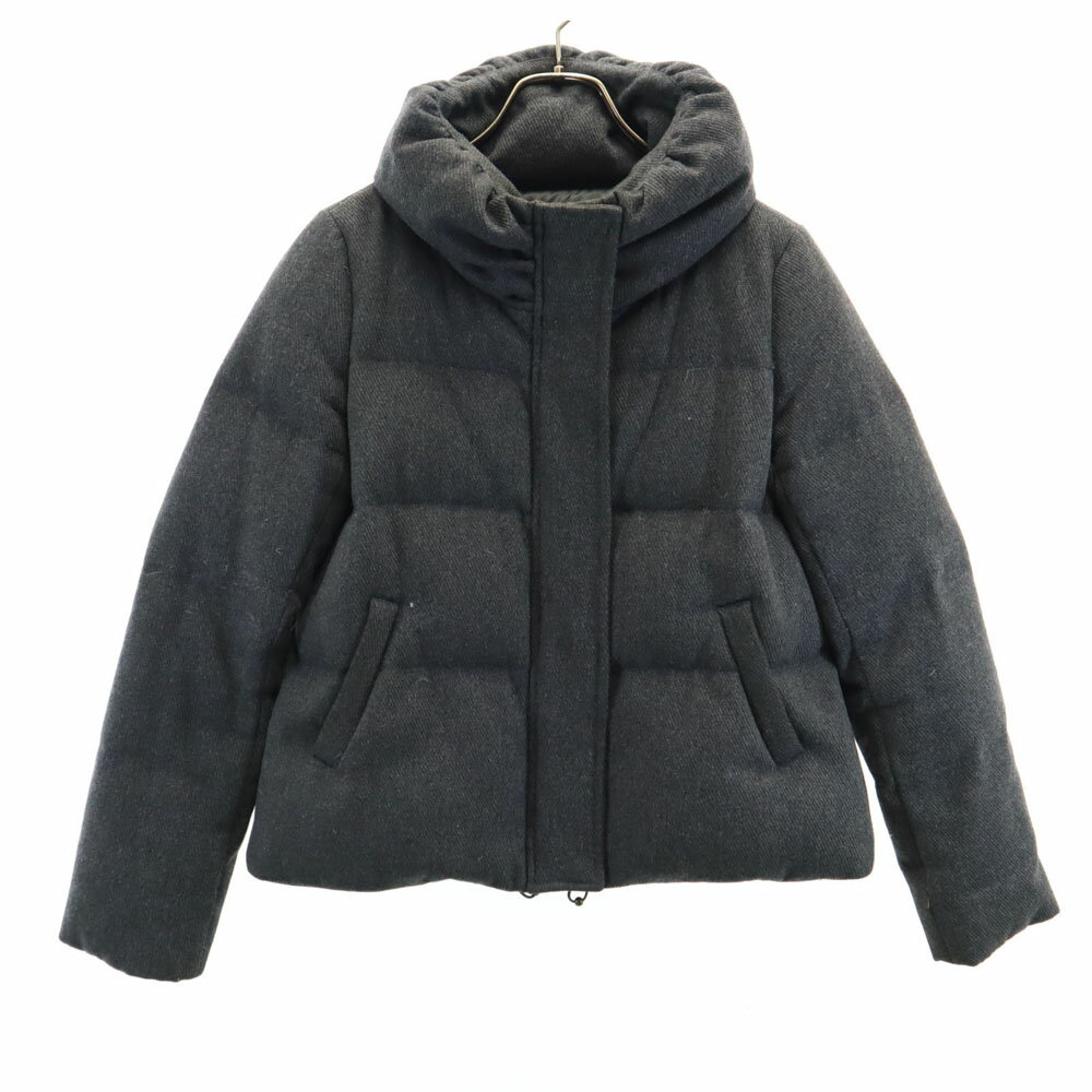 Down Coat - 古着 a day in the life アデイインザライフ ウールブレンド ダウンジャケット 38 グレー レディース 【中古】 【PD】