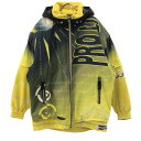 古着 SALOMON サロモン UNISEX 総柄 スノーボード 中綿ジャケット L イエロー系 スノーウェア 裏メッシュ メンズ 【中古】 【PD】