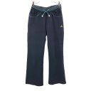 古着 アディダス adidas トレーニング スウェット ブーツカットパンツ M ネイビー レディース 【中古】