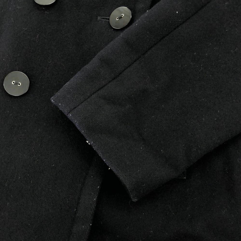 古着 FRED PERRY フレッドペリー ウールコート 8 ネイビー 裏ペイズリー レディース 【中古】