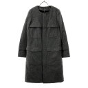 古着 green グリーン 日本製 ボアライナー付き ウールコート 1 グレー レディース 【中古】 【PD】(4)