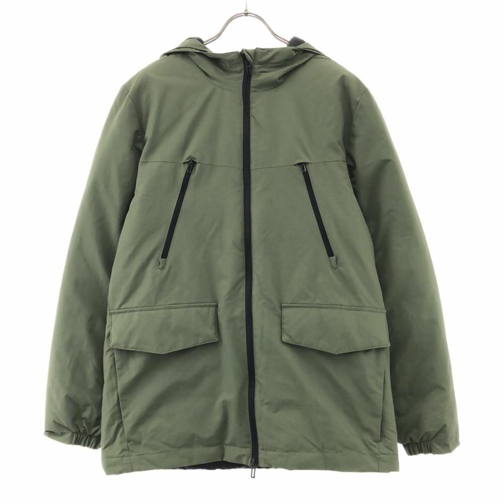古着 adidas アディダス ダブルジップ 中綿ジャケット M オリーブ メンズ 【中古】