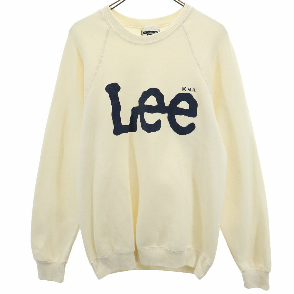 古着 Lee リー 90s USA製 オールド 長袖 スウェット トレーナー M アイボリー メンズ 【中古】(4)