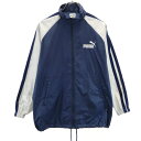 古着 PUMA プーマ 90s ヒットユニオン社製 オールド トレーニング ウインドブレーカー 160 ネイビー系 キッズ 【中古】 【PD】
