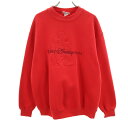 古着 Walt Disney World ウォルトディズニーワールド 90s オールド USA製 長袖 スウェット トレーナー M 赤 裏起毛 メンズ 【中古】