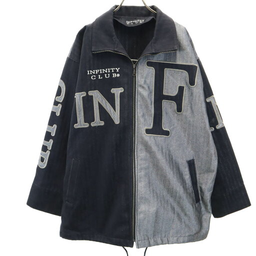 古着 インフィニティークラブ INFINITY CLUB ヘリンボーン柄 オーバー ジャケット F ブラック系 メンズ 【中古】 古着 インフィニティークラブ INFINITY CLUB ヘリンボーン柄 オーバー ジャケット F ブラック系 メンズ 【中古】
