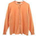 古着 BELLAFILO カシミヤ100% 長袖 ニットカーディガン オレンジ系 レディース 【中古】(4)