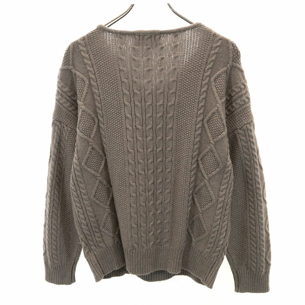 古着 a day in the life アデイインザライフ ウールブレンド 長袖 Vネック セーター チャコールグレー ニット レディース 【中古】 【PD】