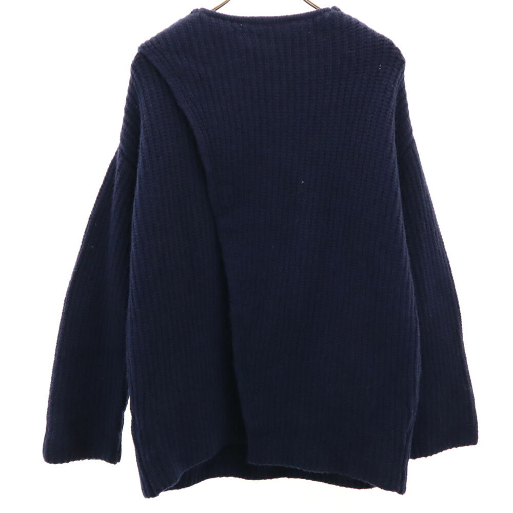 古着 Mila Owen ミラオーウェン ウールブレンド 長袖 バックスリット Vネック セーター F ネイビー ニット レディース 【中古】 space01-10680049 古着、USED専門百貨店BIG2nd サンプル画像2