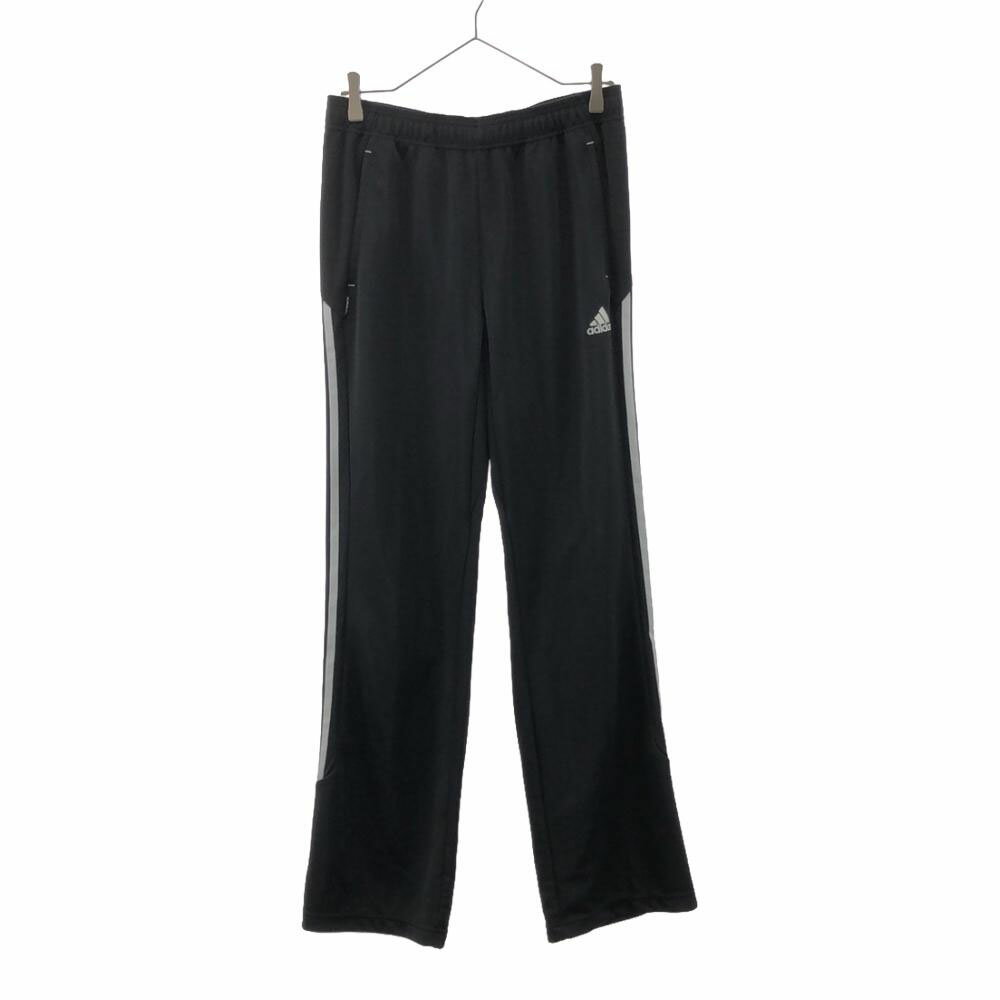 古着 アディダス adidas ロゴ刺繍 トレーニング ロングジャージパンツ L ブラック スポーツ メンズ 【..