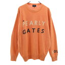 古着 PEARLY GATES パーリーゲイツ ゴルフ 長袖 ニット 3 オレンジ セーター メンズ 【中古】 【PD】