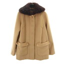 古着 アーバンリサーチ URBAN RESEARCH ラビットファー付き ウールジャケット 38 ベージュ レディース 【中古】