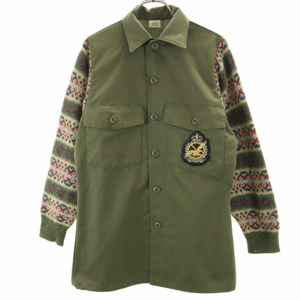 古着 J.H.RUTTERREXMFG.CO 長袖 ミリタリーシャツ 141/2X33 カーキ メンズ 【中古】