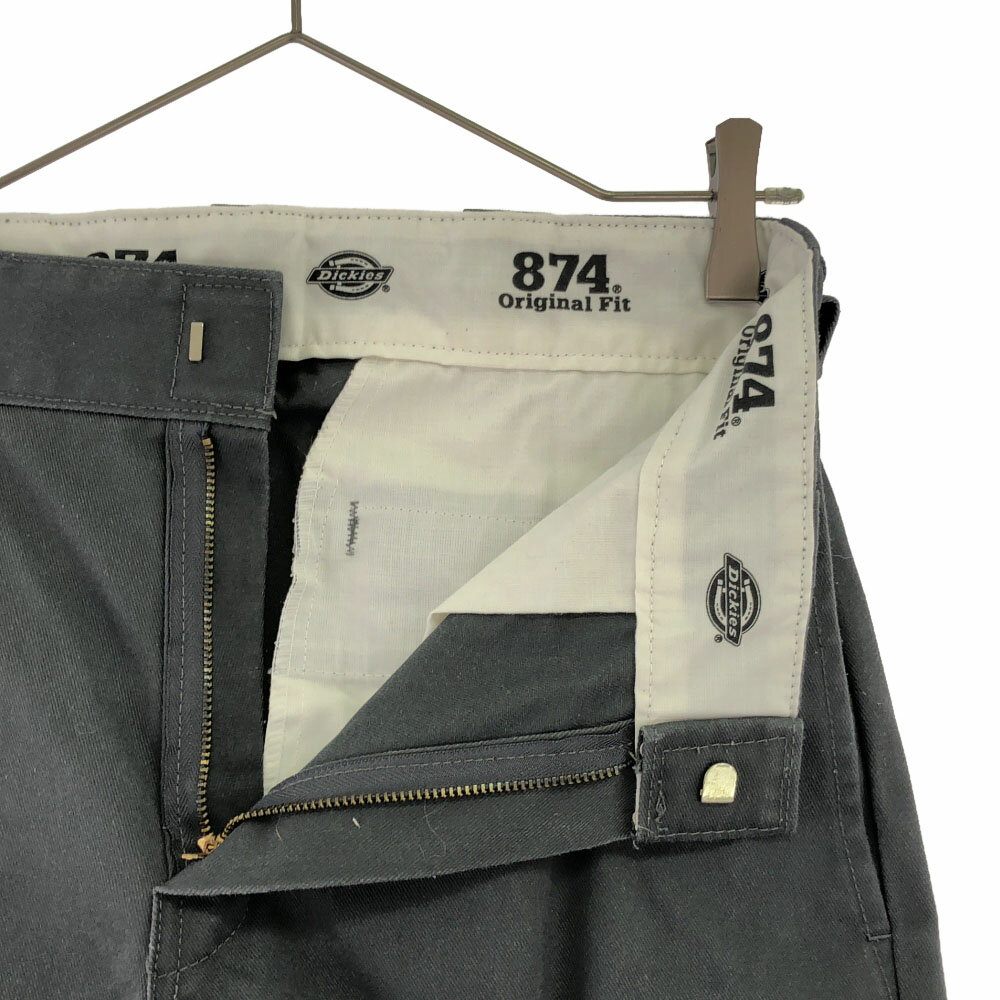 古着 Dickies ディッキーズ 874 ロゴワッペン ワークパンツ w30 グレー メンズ 【中古】 【PD】