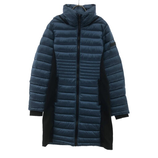 古着 Calvin klein カルバンクライン フード付き 中綿コート S ブルー×ブラック レディース 【中古】 古着 Calvin klein カルバンクライン フード付き 中綿コート S ブルー×ブラック レディース 【中古】