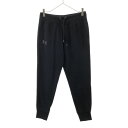 古着 UNDER ARMOUR アンダーアーマー ロゴプリント ロングジャージパンツ MD ブラック ウエストゴム レディース 【中古】 【PD】