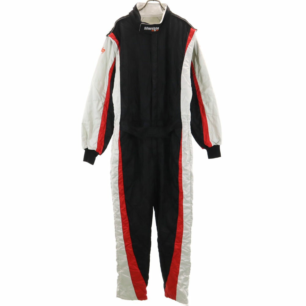 古着 シルバーストーン 長袖 レーシングスーツ つなぎ XL ブラック オールインワン キルティング メンズ 【中古】 【PD】