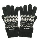 古着 Columbia コロンビア ノルディック柄 手袋 L/XL ブラック アウトドア メンズ 【中古】 【PD】