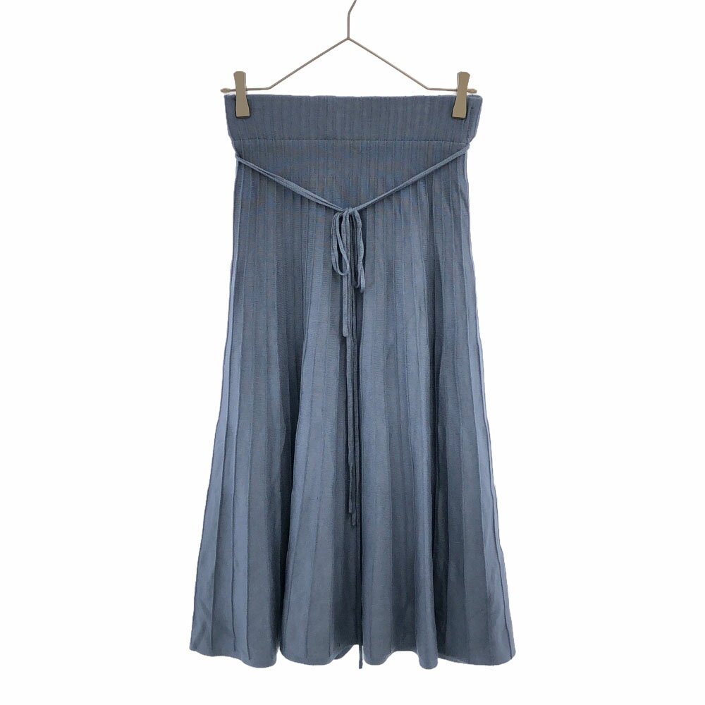 古着 Mila Owen ミラオーウェン ミモレ丈スカート F ブルー 裏地付き ウエストゴム 09FKB226001 レディース 【中古】